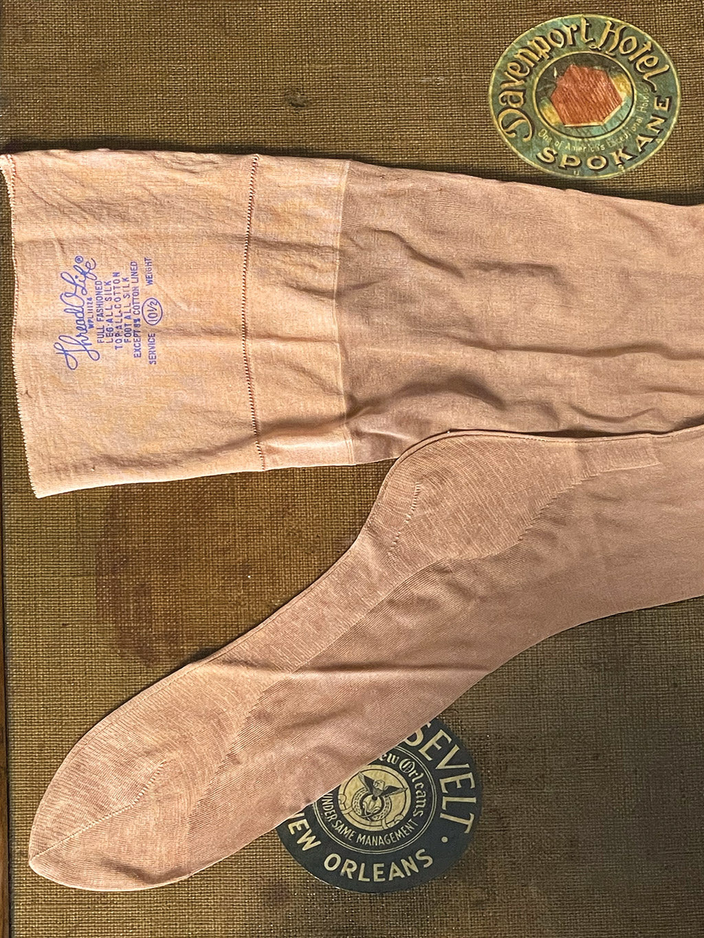 Vintage Thread O Life Silk Fully Fashioned Stockings stocking welt