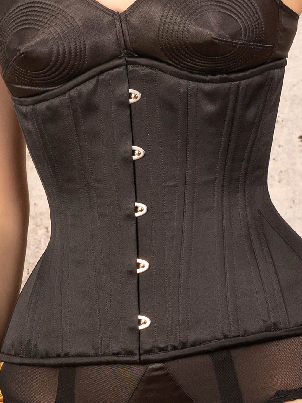 waist training steel boned corset by what katie did