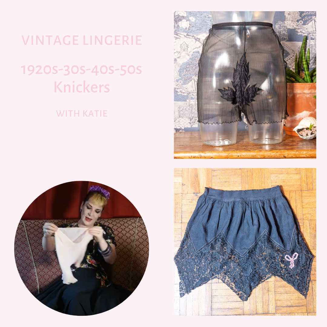 Vintage Style Sheer Nylon Contrast Gusset Panties 