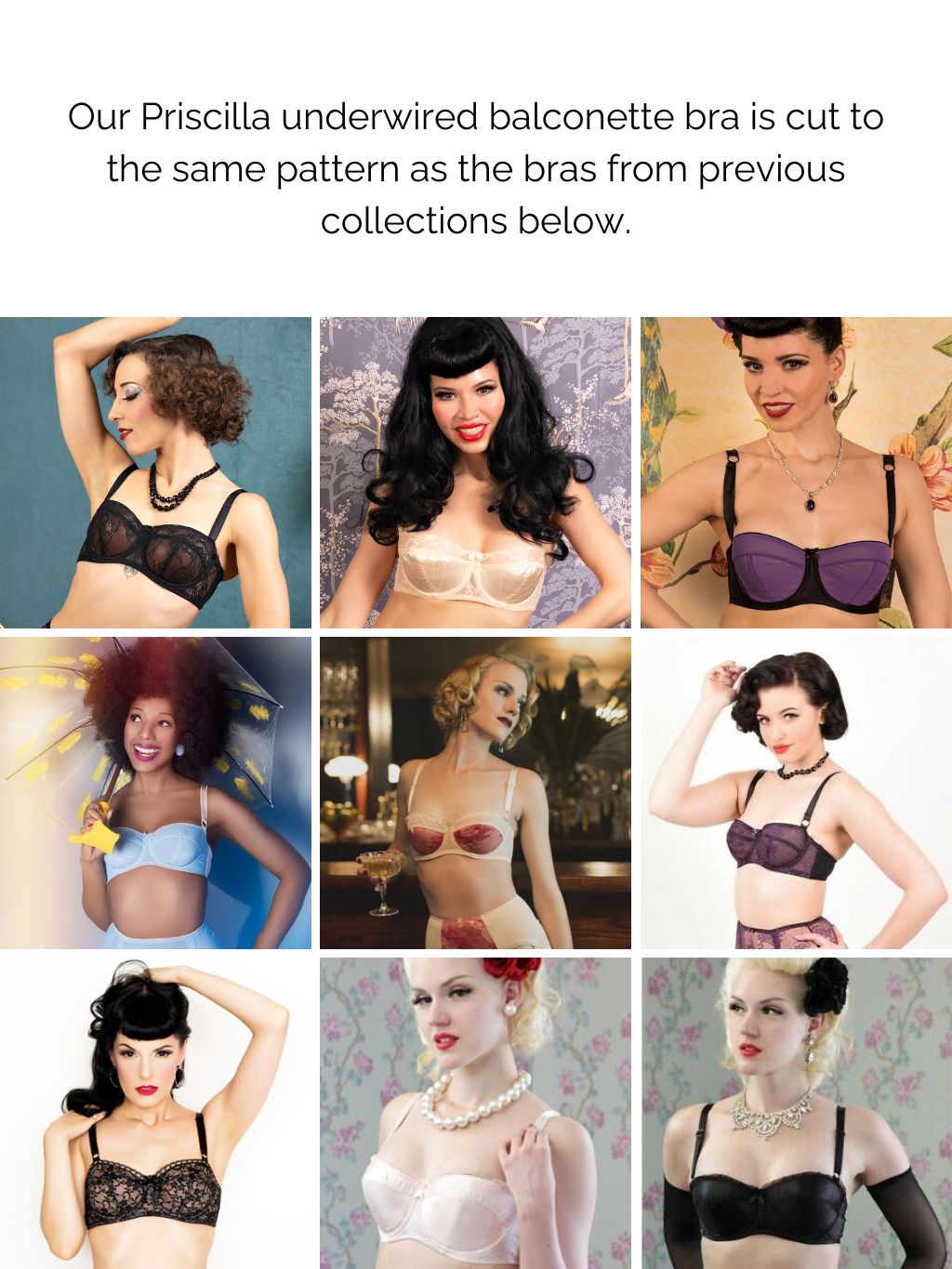 vintage inspired balconette bras by what katie did