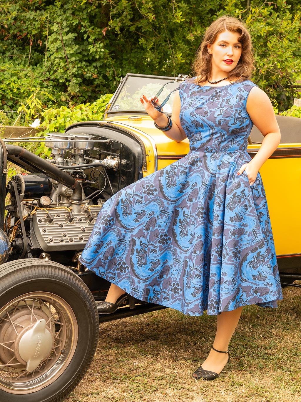 Remus Thomasina 1950s Motor Racing Dress
