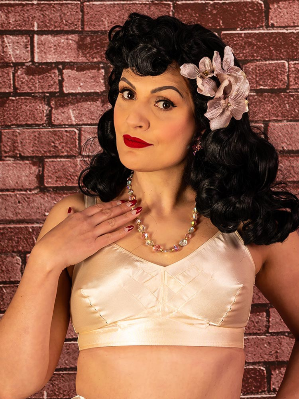 AL147 Old Peach Satin CC09 Bra 36C