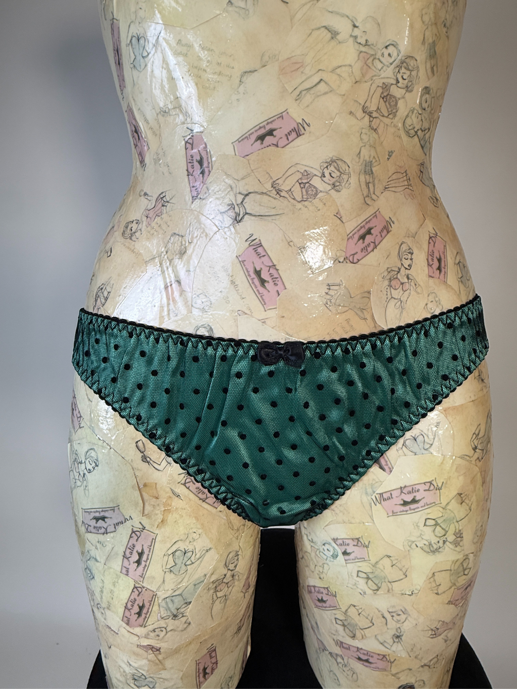 AL234 Green Polka Dot Little Knickers UK 10 / US 6