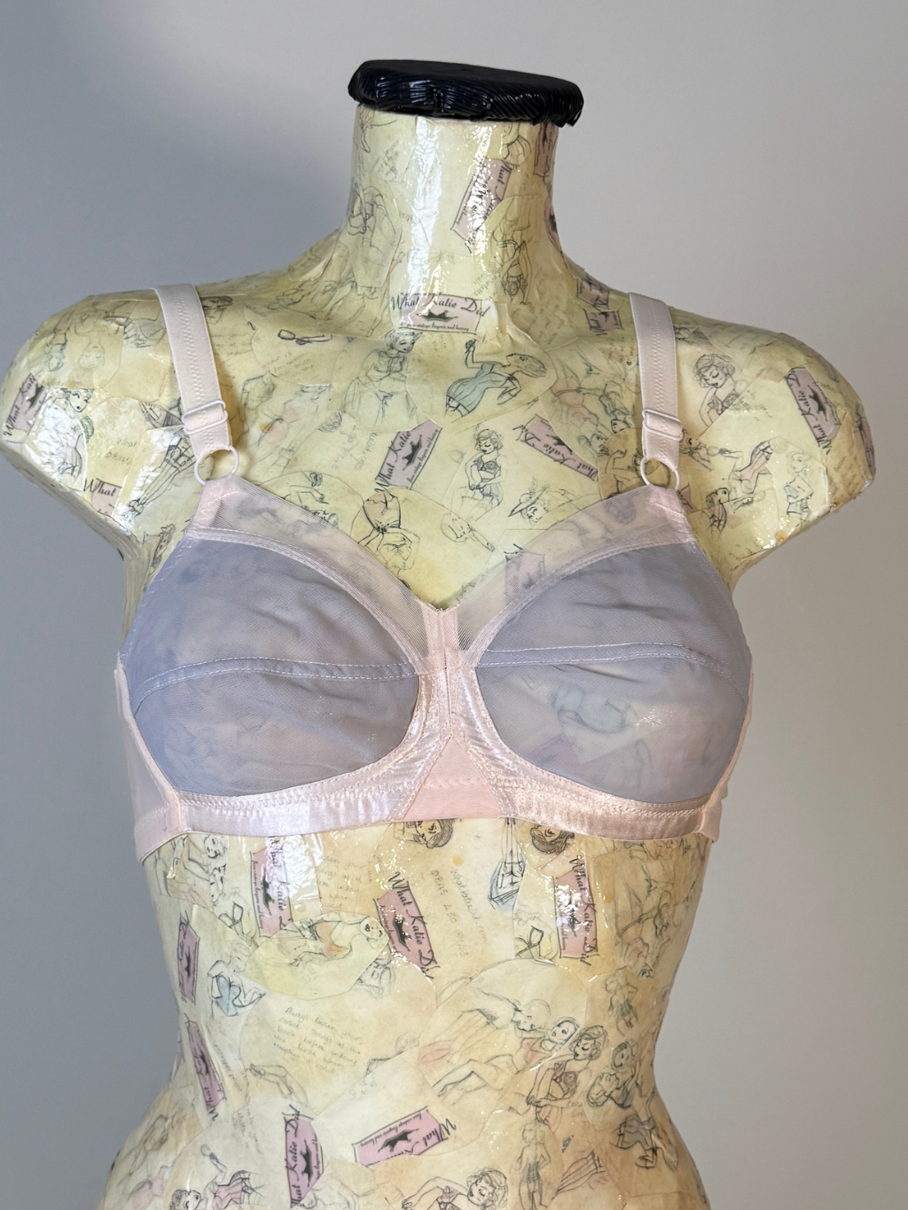 AL270 Grey Peach cone bra 32C, 32DD, 34B