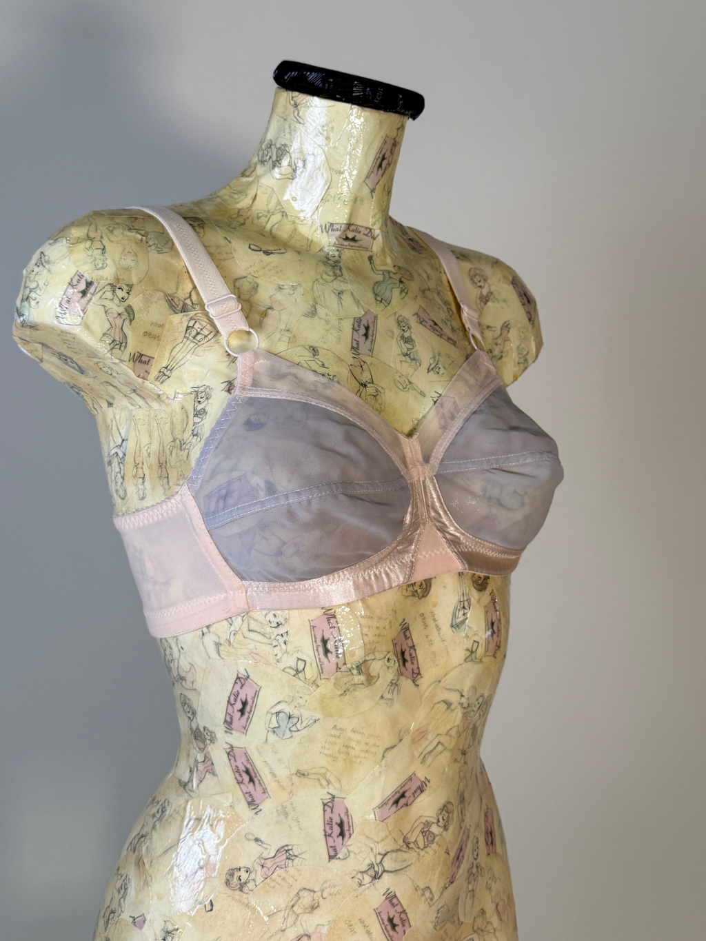 AL270 Grey Peach cone bra 32C, 32DD, 34B