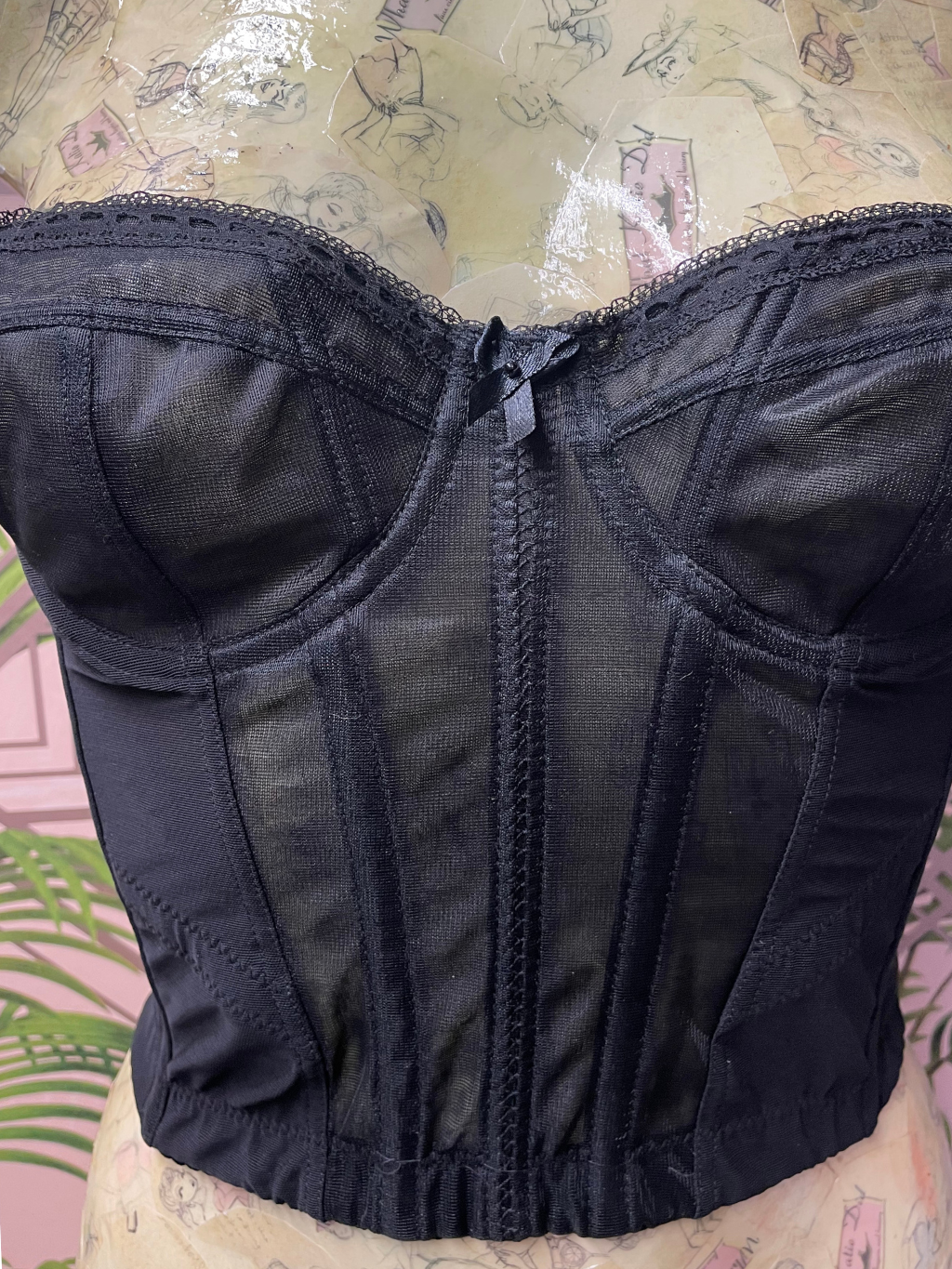 AL43 Black Cabaret Bustier 32C