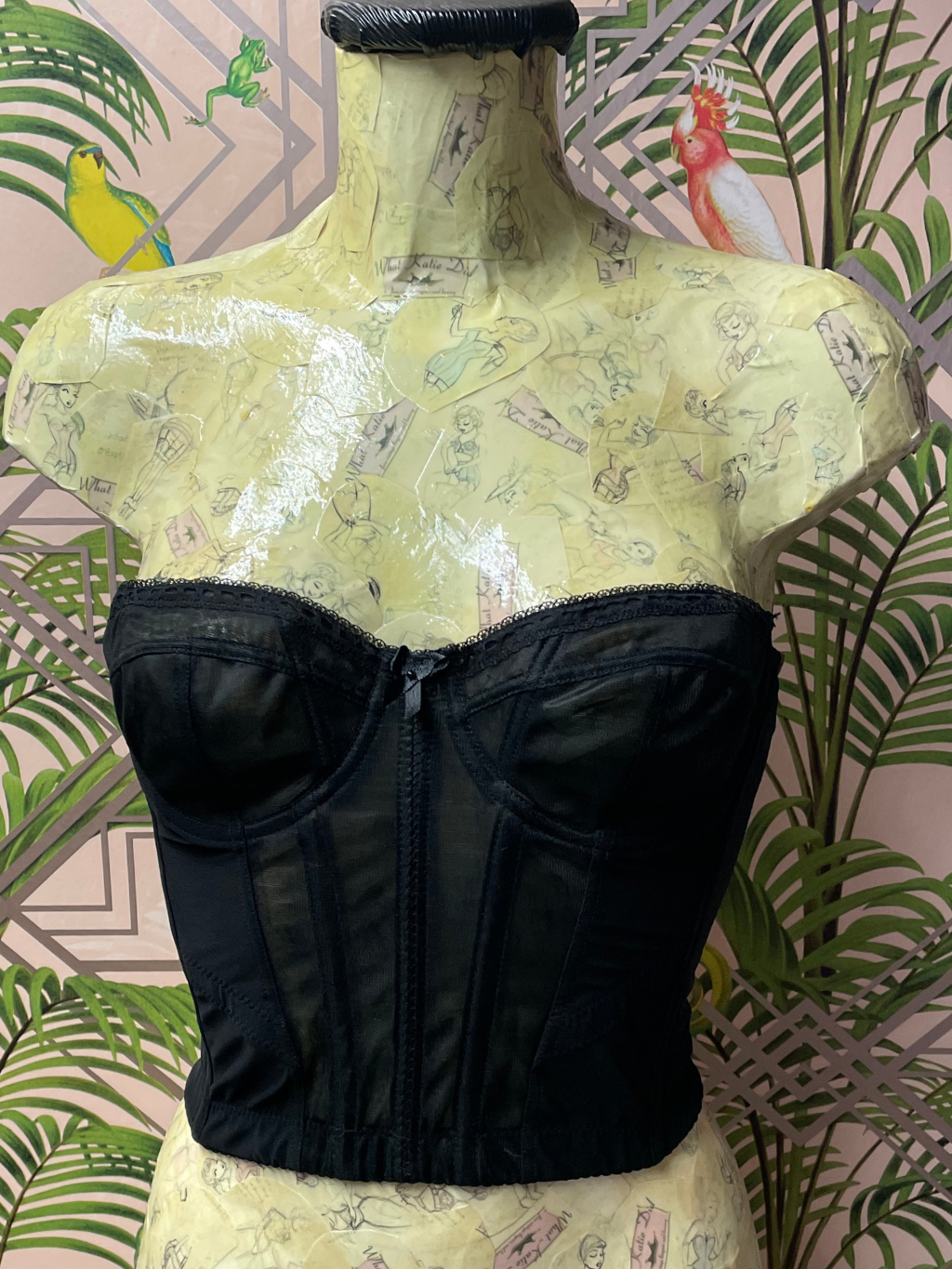 AL43 Black Cabaret Bustier 32C