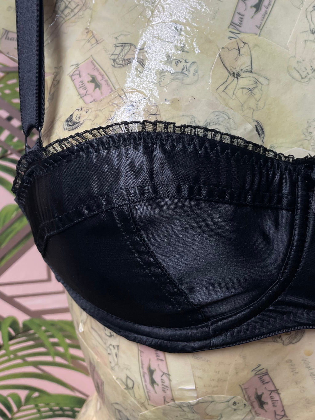 AL92 Black Glamour Bra, 32C, 34E