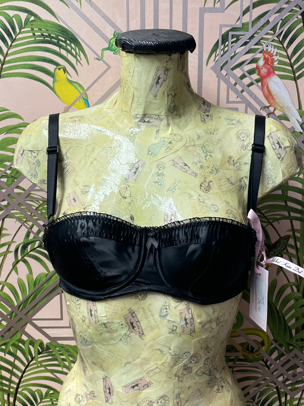 AL92 Black Glamour Bra, 32C, 34E