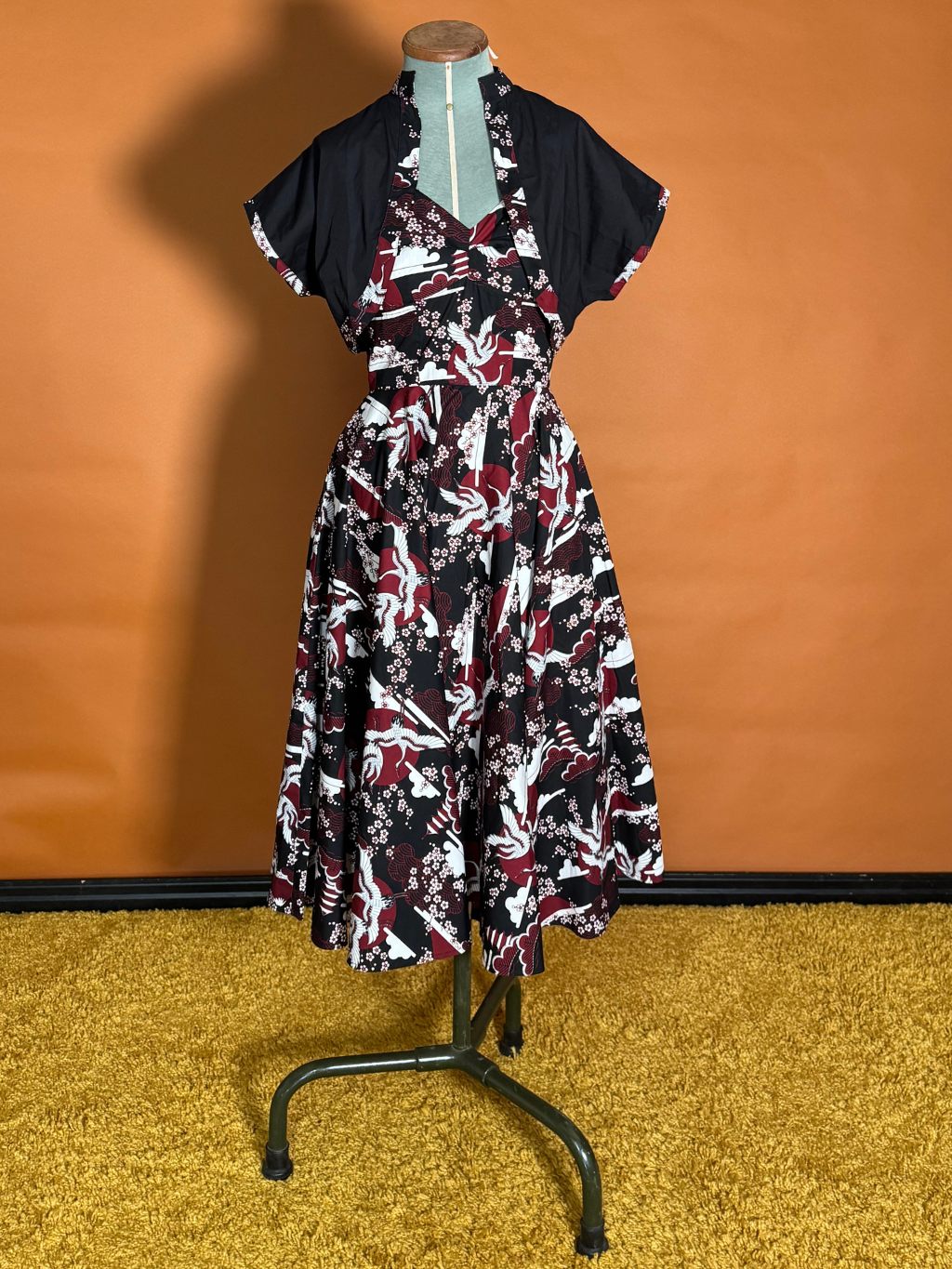 SD002 SAMPLE Claret dress with Bolero UK 8 / US 4