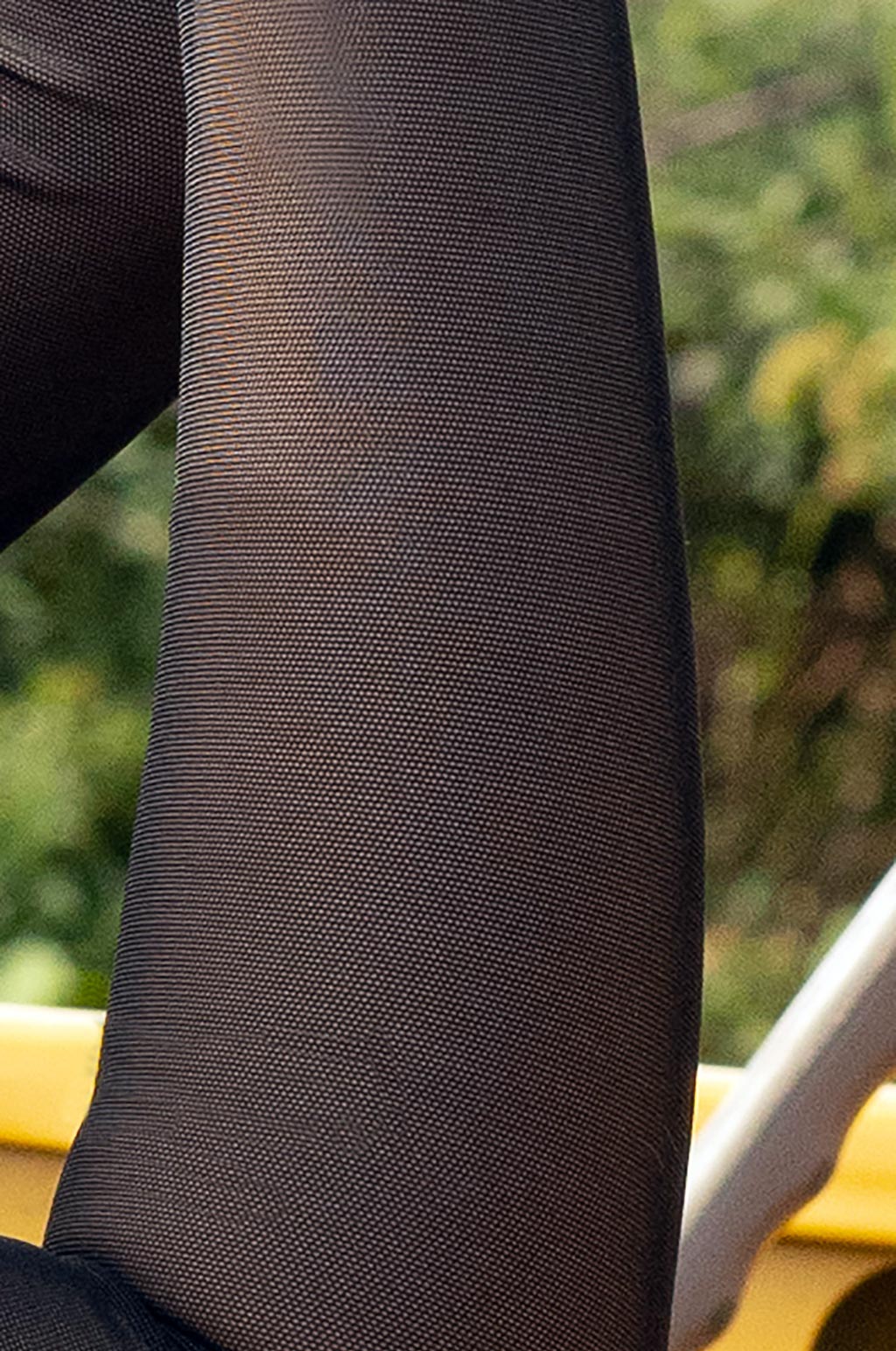 close up of long black gloves