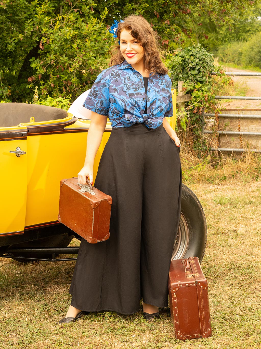 Blue Remus Bowling Shirt