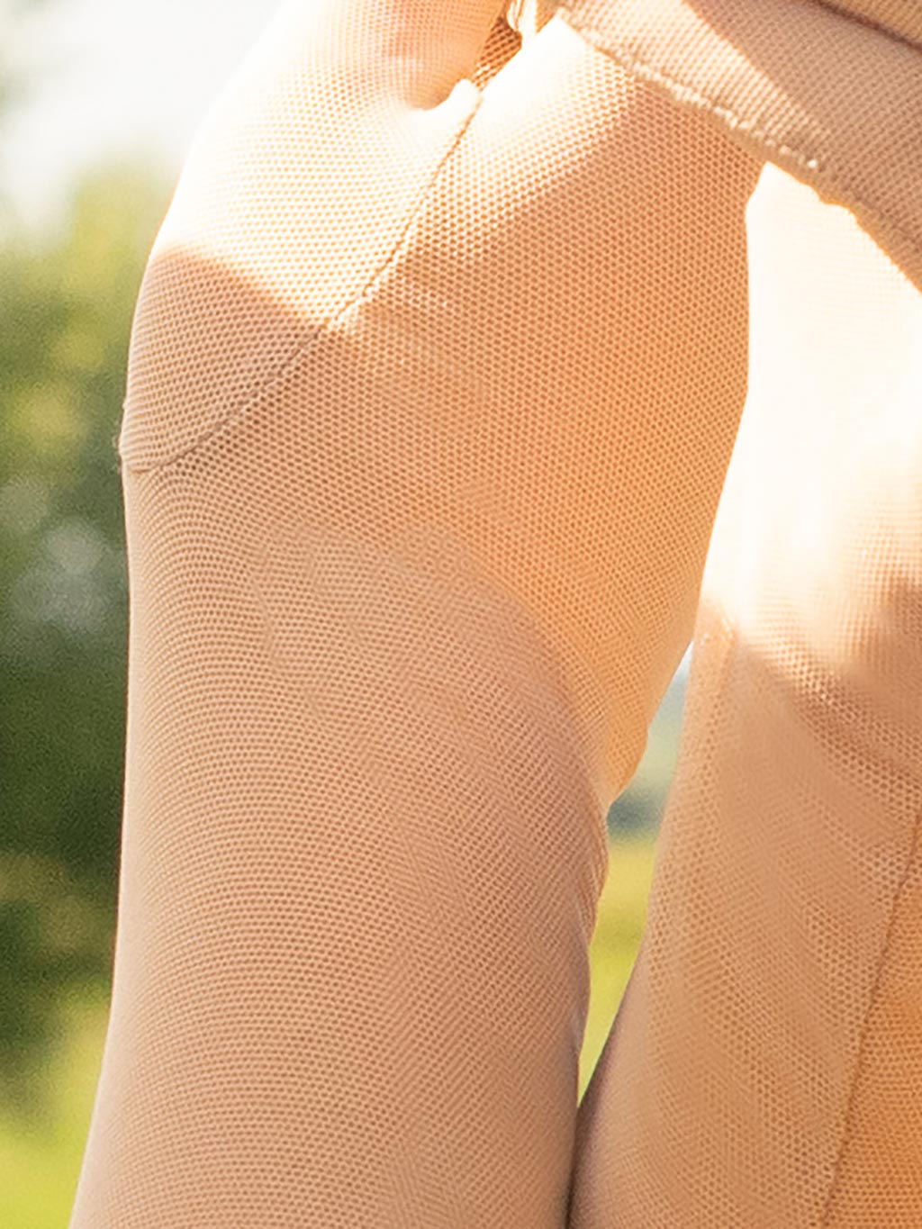 super close up long champagne mesh evening gloves 