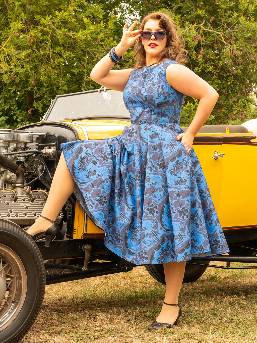 Remus Thomasina 1950s Motor Racing Dress