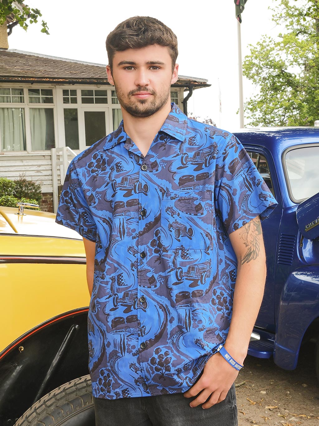 Blue Remus Bowling Shirt