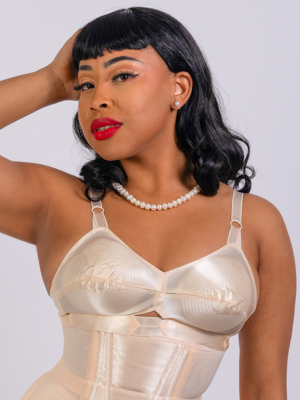 What Katie Did Vintage Peach Bullet Bra - 1950s Style - What Katie Did