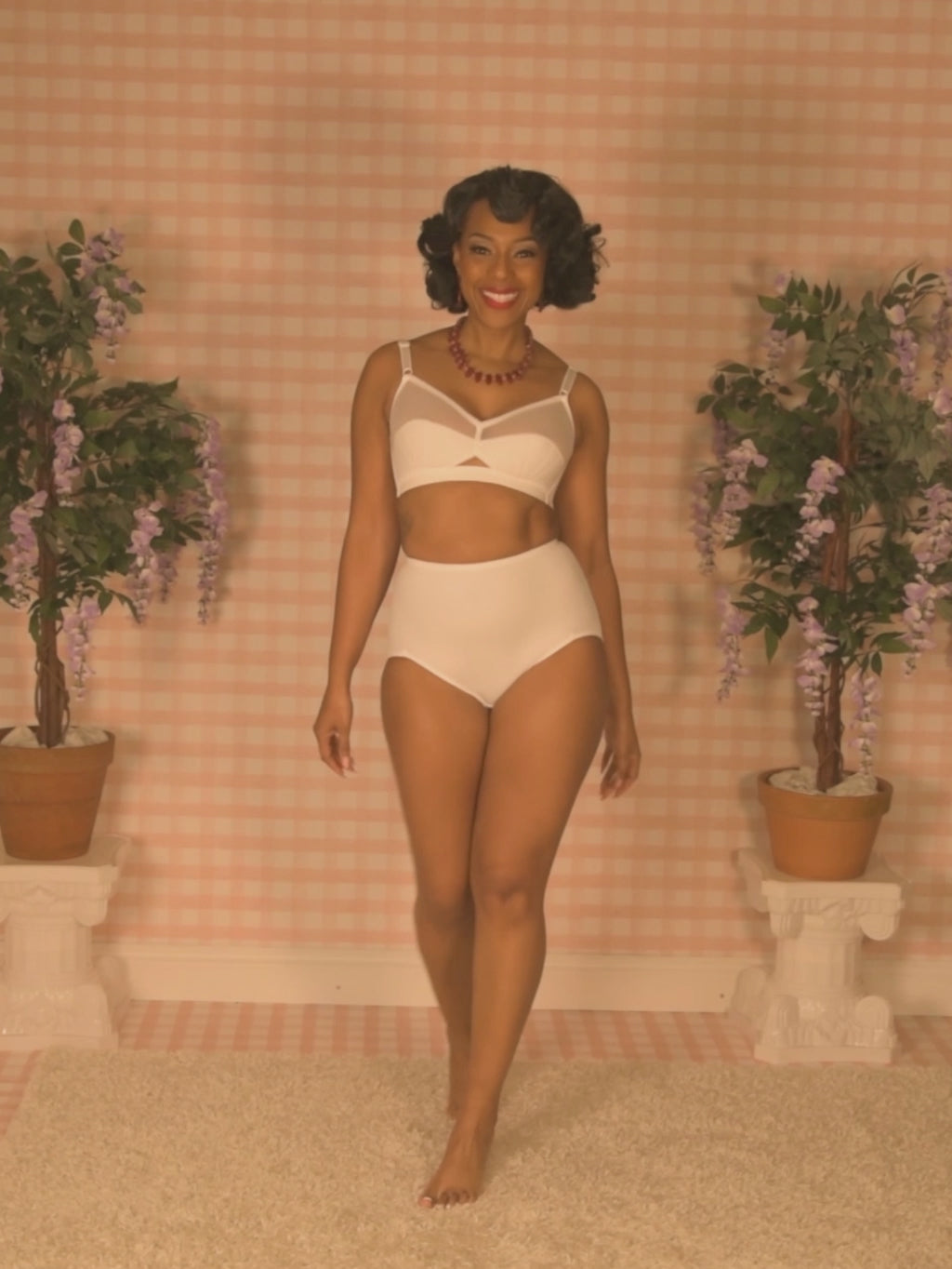 high waisted white knickers made in the UK