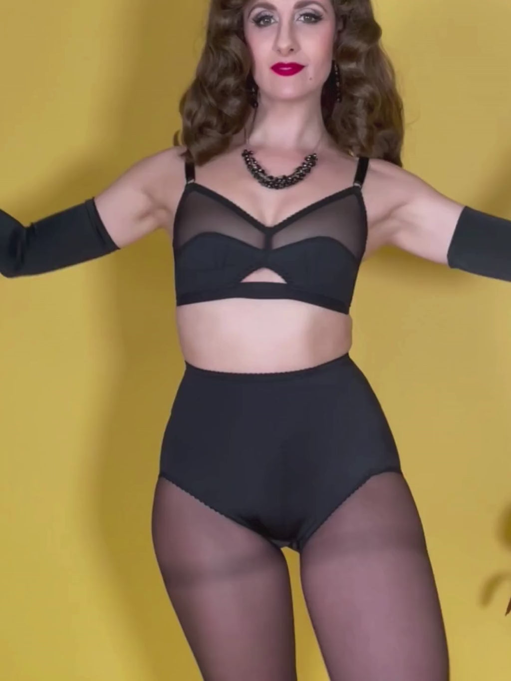 Black Seamed Tights  H2007