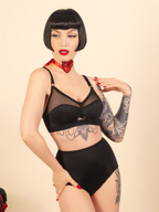 Liz Black High Waist Slips L2082