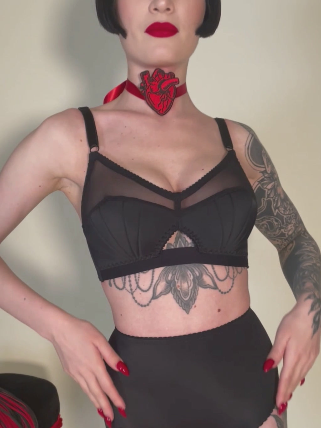 Liz Black High Waist Slips L2082