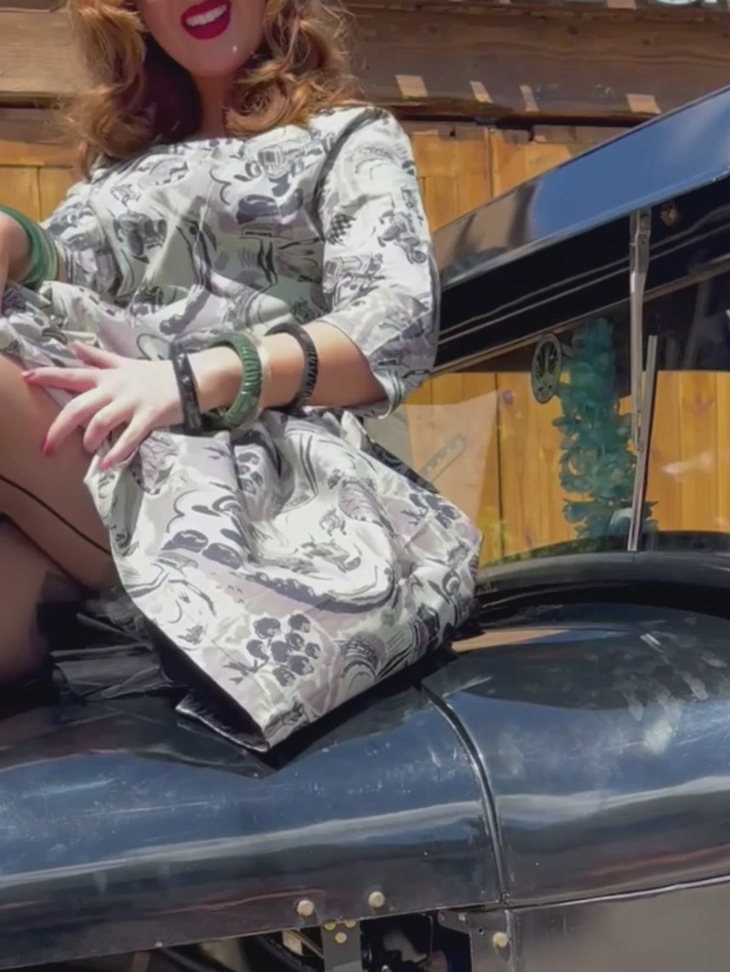 Gladys 1950s Day Dress Remus Racetrack