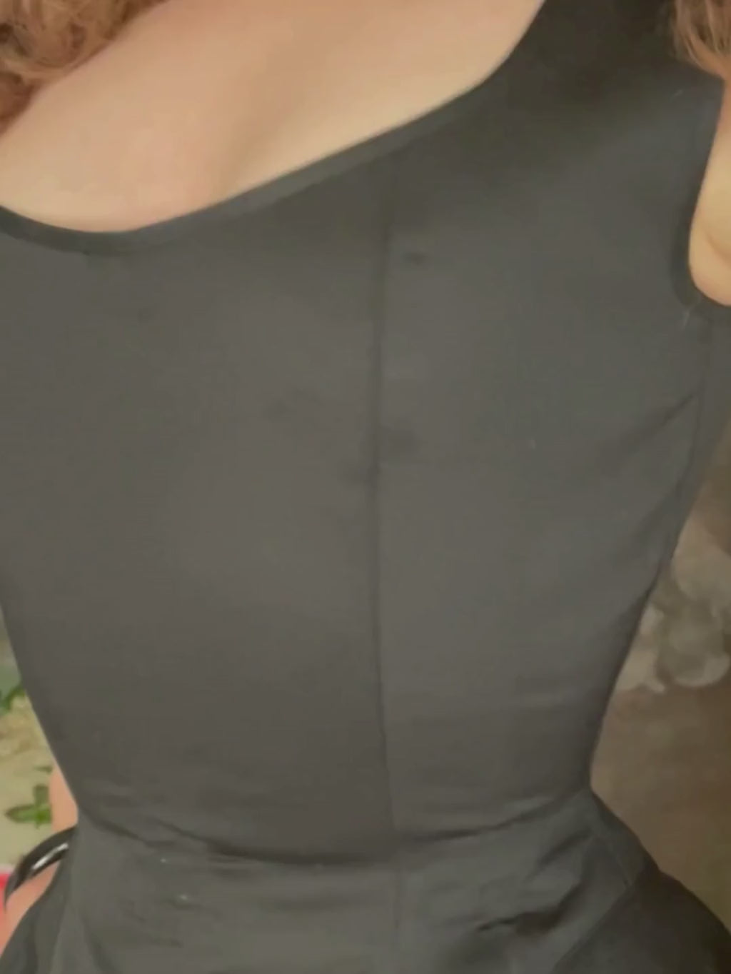 Black Cotton Corset Top