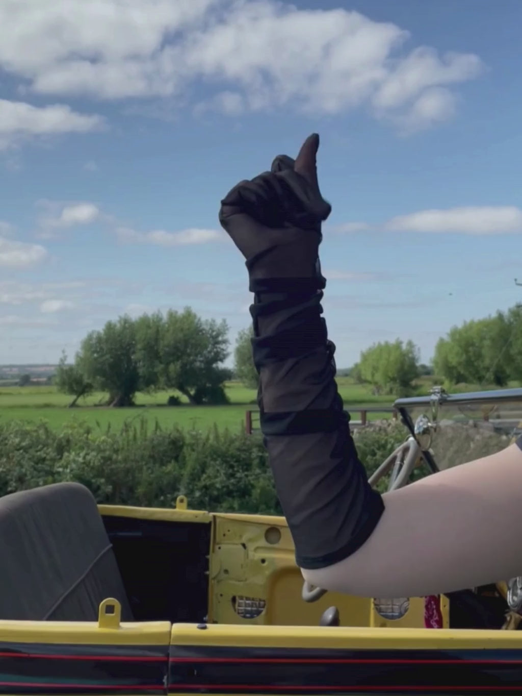 Long Black Sheer Gloves A2016