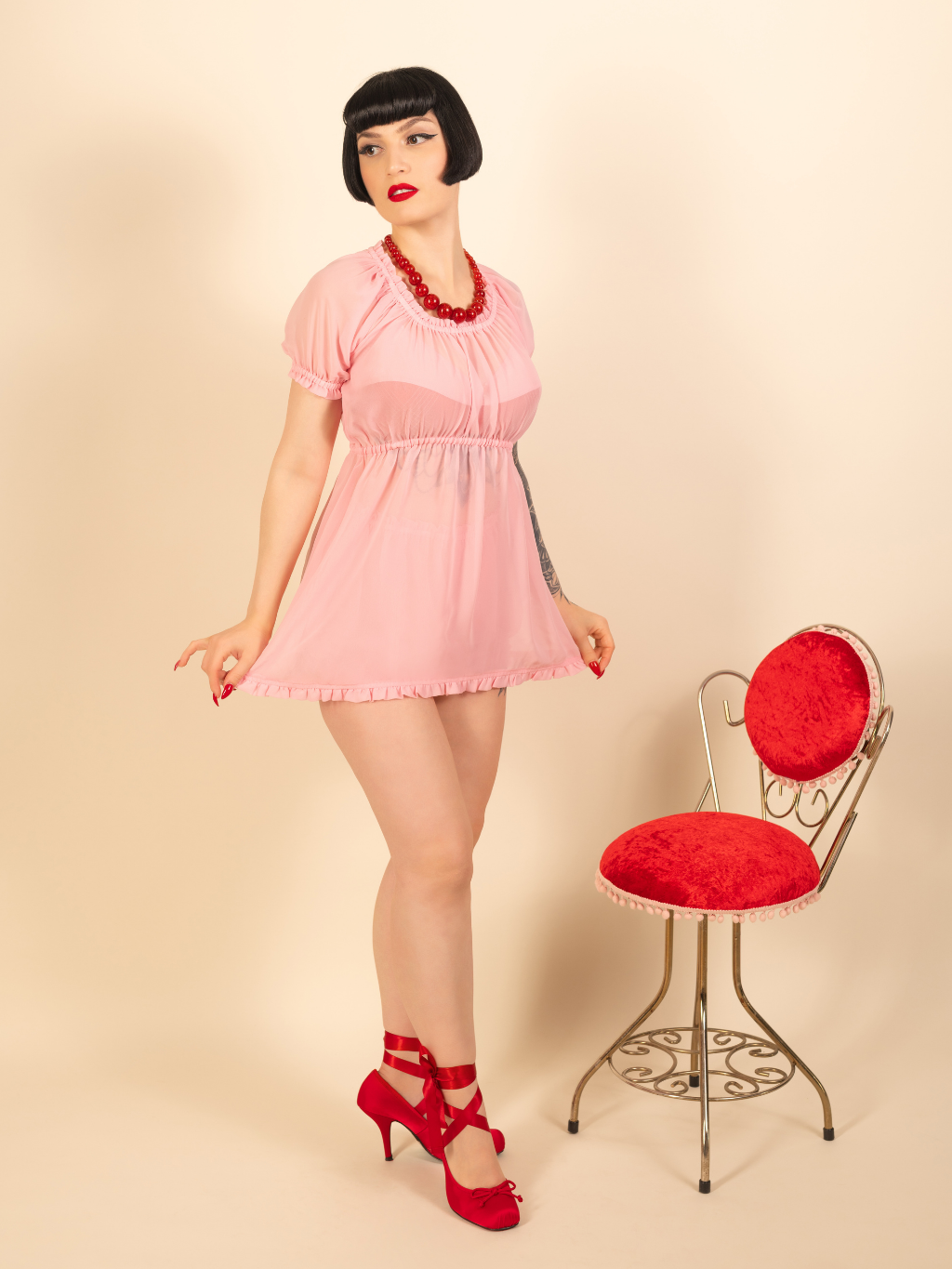 Candy Priscilla Pink Babydoll – Vintage Style Nightwear – What Katie Did