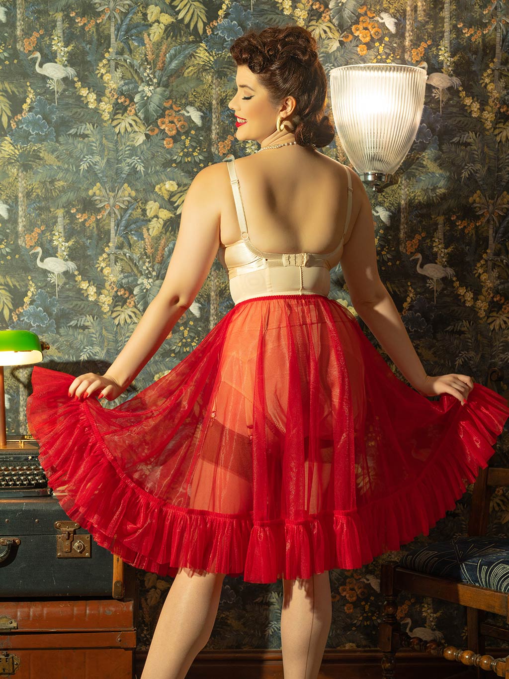 Sandra Red Frilly Petticoat L8021R