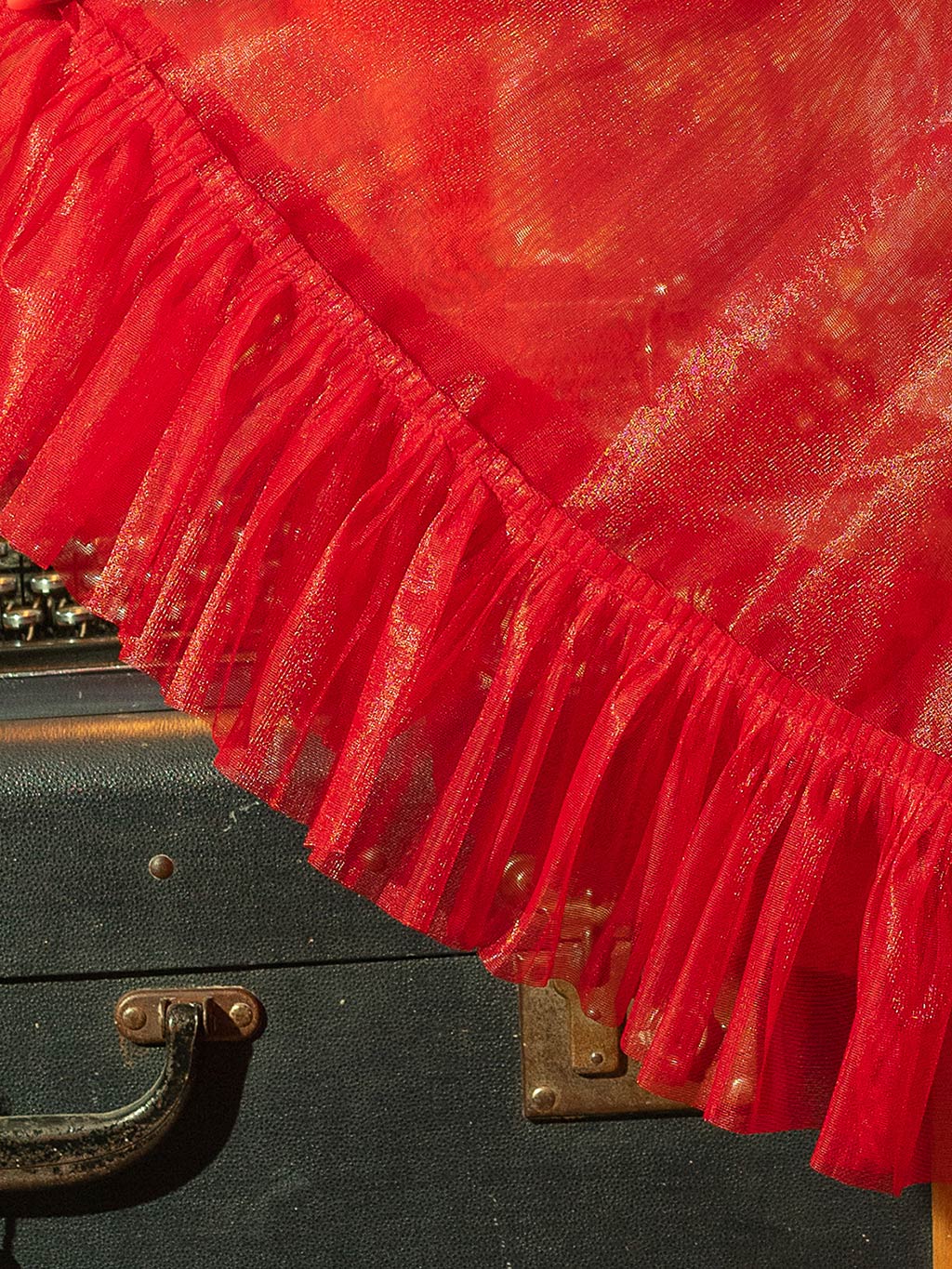 Sandra Red Frilly Petticoat L8021R
