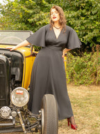 Robe d'intérieur noire des années 1930 L8015