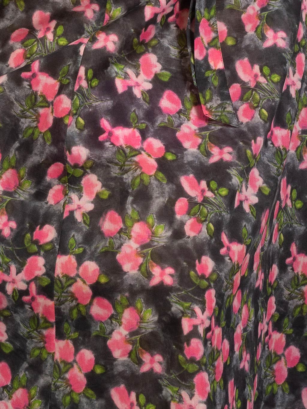 vintage 1940s printed cotton in pink, green and grey