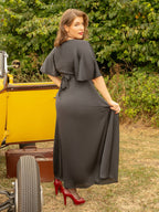 Robe d'intérieur noire des années 1930 L8015