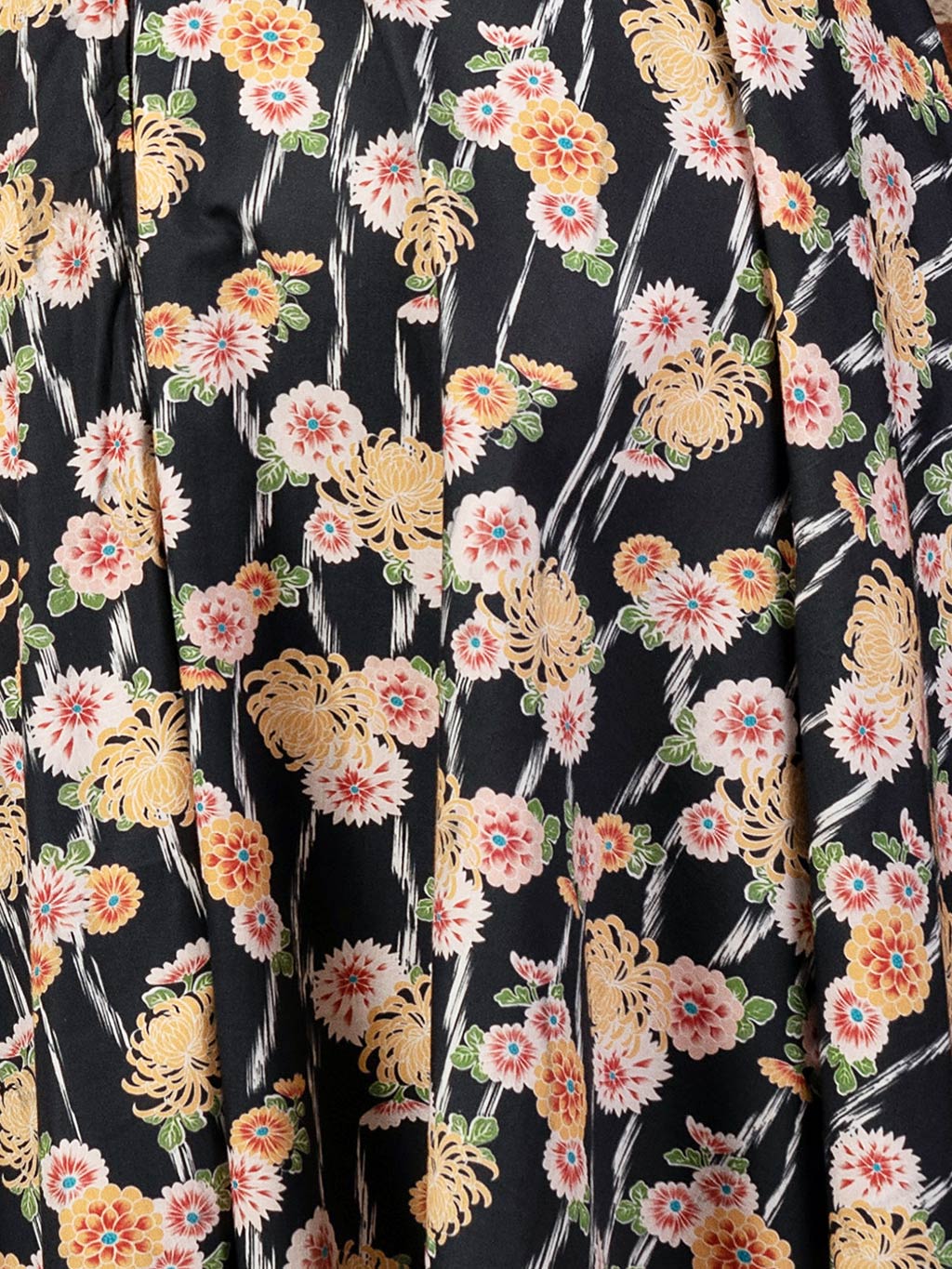 close up of a vintage kimono print used for What Katie Did's retro dress