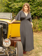 Robe d'intérieur noire des années 1930 L8015