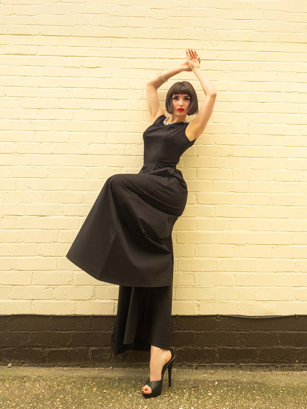 1930s black jumpsuit