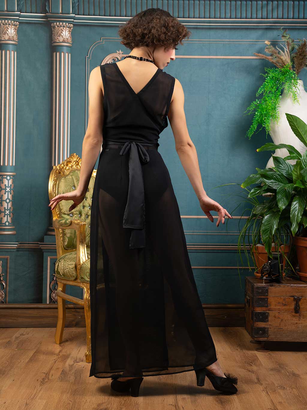 long sheer nightgown