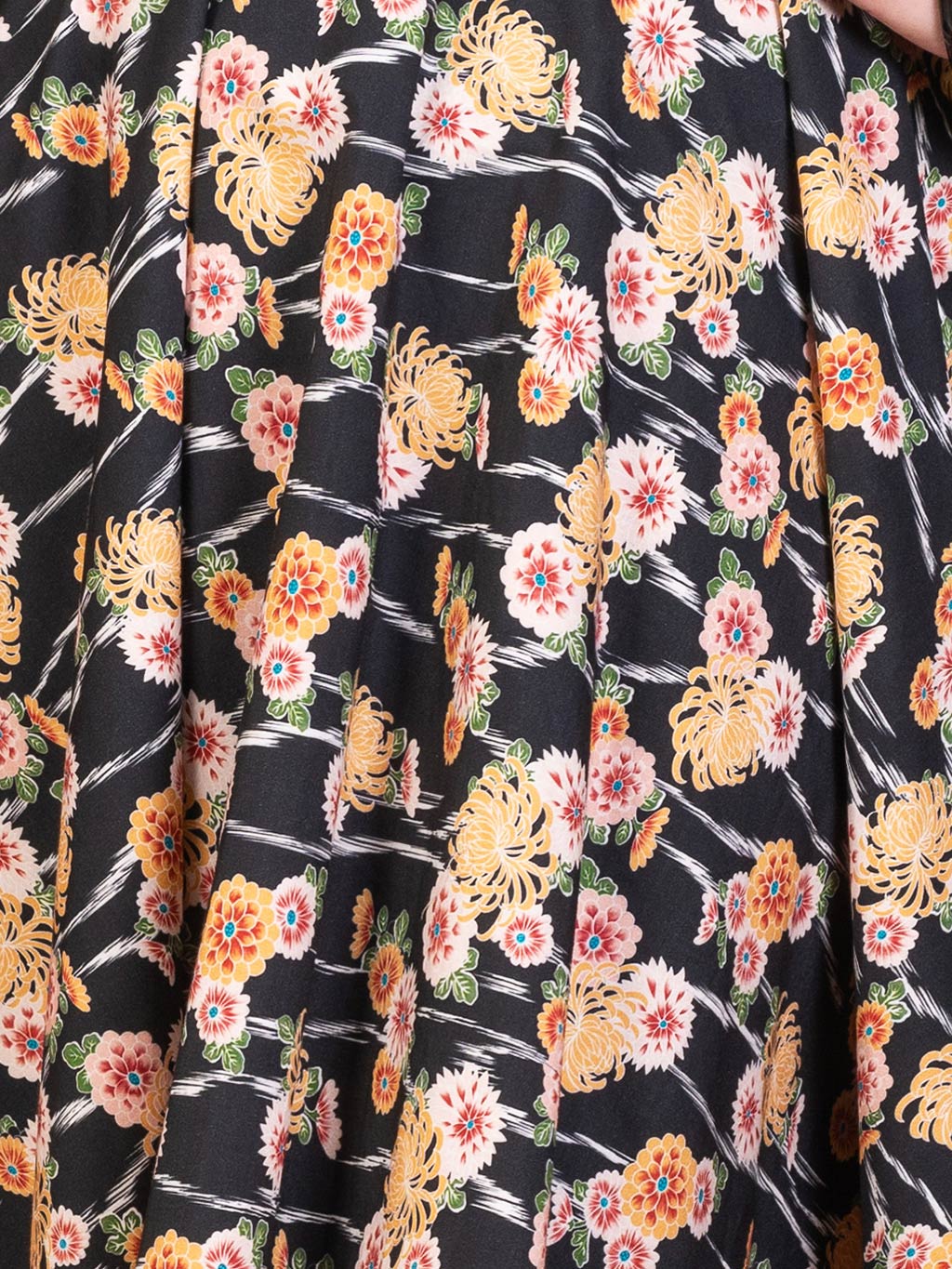vintage kimono print circle skirt