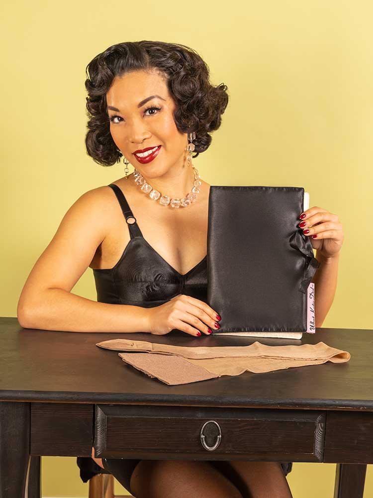 Stocking Storage Bag designed to hold 4 or 5 pairs of stockings.