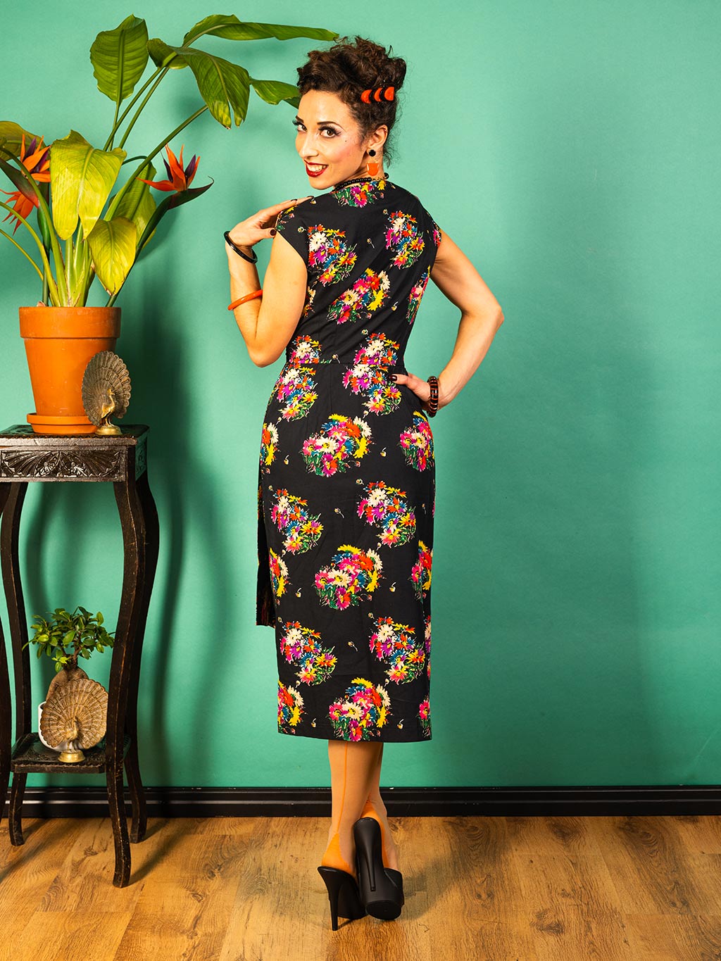 1940s vintage sarong dress