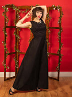 black wide leg jumpsuit